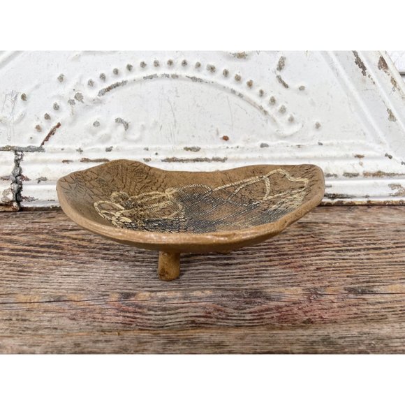 Unbranded Other - Vintage Brown Abstract Art Pottery Footed Bowl Signed